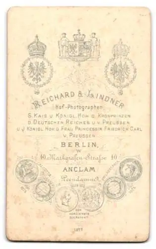 Fotografie Reichard & Lindner, Berlin, Markgrafenstrasse 40, Porträt eines Herren mit Bart