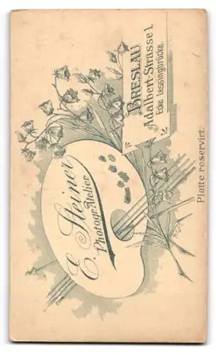 Fotografie E. Steiner, Breslau, Jüdenstrasse 1, Porträt eines eleganten jungen Mannes