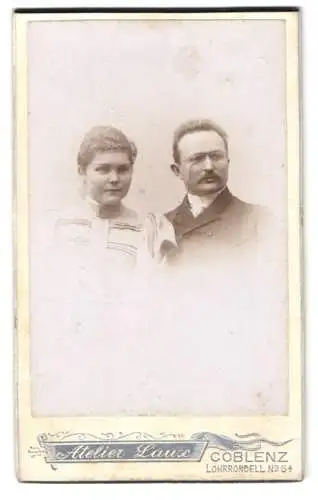 Fotografie Atelier Laux, Coblenz, Löhrrondell No 5a, Portrait eines Paares