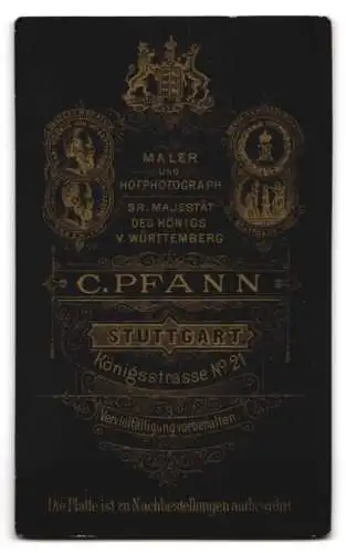 Fotografie C. Pfann, Stuttgart, Königstrasse 21, Porträt eines älteren Mannes mit Bart