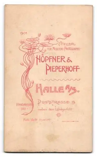 Fotografie Hopfner & Pieperhoff, Halle a/S, Poststrasse 19, Porträt einer jungen Frau