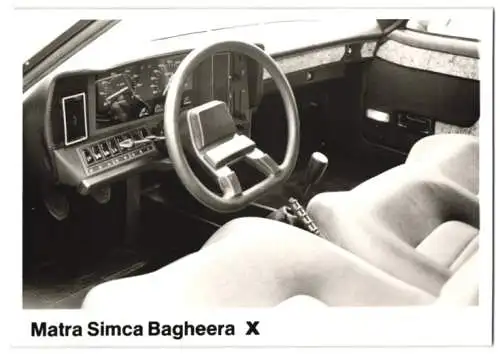 Fotografie Auto Matra Simca Bagheera X, Cockpit, Werkfoto