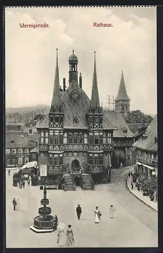 AK Wernigerode, Blick aufs Rathaus