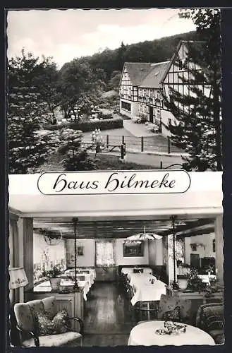 AK Lenne /Sauerland, Hotel Kuhlmann, Haus Hilmeke, Aussen- und Innenansicht