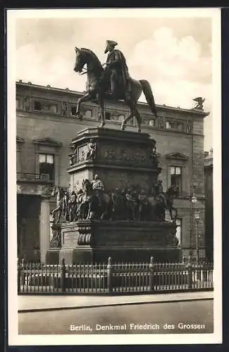 AK Berlin, Denkmal Friedrich des Grossen