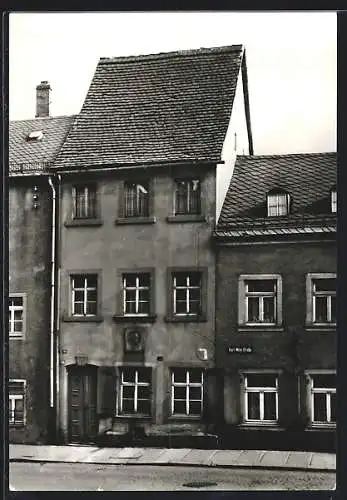 AK Hohenstein-Ernstthal, Strassenpartie am Karl-May-Haus
