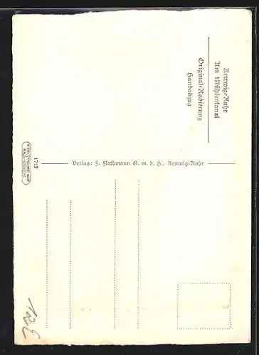 Künstler-AK Kettwig / Ruhr, Partie am Mühlenkanal
