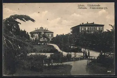 AK Libau, Blick in die Ulrichstrasse