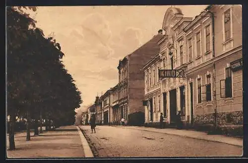 AK Gmünd, Böhmzeil, Strassenpartie mit Kino