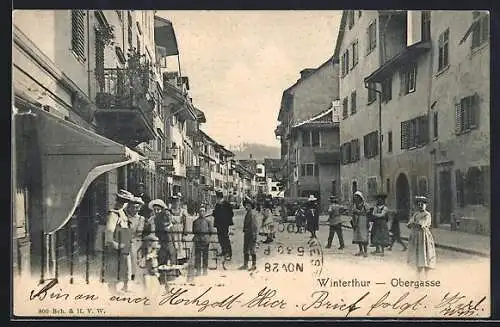 AK Winterthur, Blick in die Obergasse