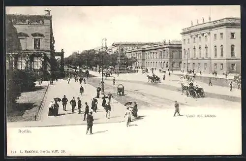 AK Berlin, Unter den Linden, Strassenpartie