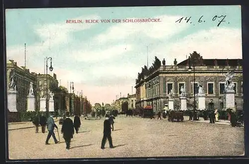 AK Berlin, Blick von der Schlossbrücke