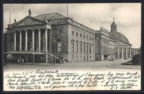 AK Berlin, Kgl. Opernhaus mit St.-Hedwigs-Kathedrale