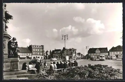 AK Rendsburg, Paradeplatz vom Denkmal aus