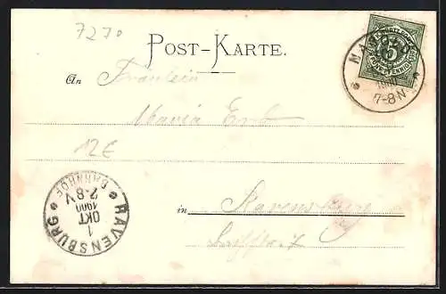 AK Nagold, Totalansicht mit Bergen