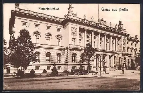 AK Berlin, Abgeordnetenhaus von der Strasse aus, Prinz-Albrecht-Strasse