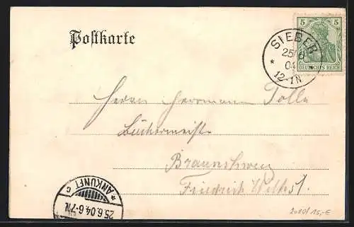 AK Sieber, Ortsansicht mit Bergpanorama