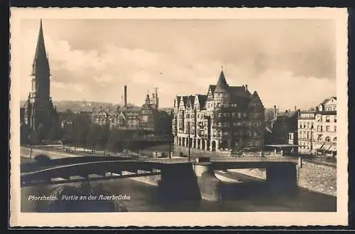 AK Pforzheim, Partie an der Auerbrücke