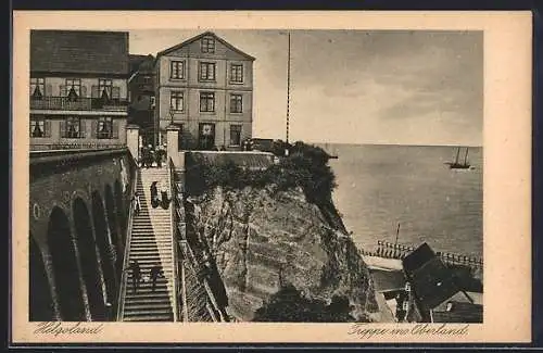 AK Helgoland, Treppe ins Oberland