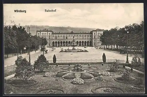 AK Würzburg, Partie am Bahnhof