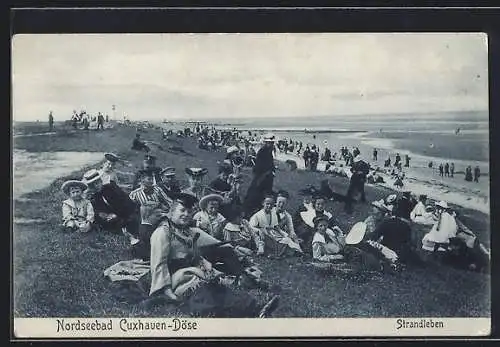 AK Cuxhaven-Döse, Nordseebad, Strandleben