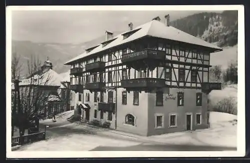 AK Spital am Semmering, Hotel Kirchenhof von Elisabeth Hartl im Schnee