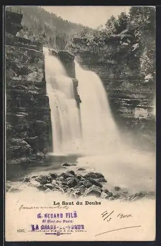 AK Le Saut du Doubs, Wasserfall