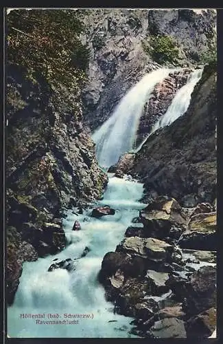 AK Höllental /bad. Schwarzwald, Wasserfall in der Ravennaschlucht