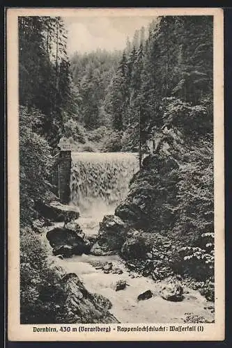 AK Dornbirn, Wasserfall in der Rappenlochschlucht