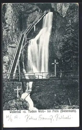 AK Mürzsteg, Wasserfall z. Todten Weib bei Frein