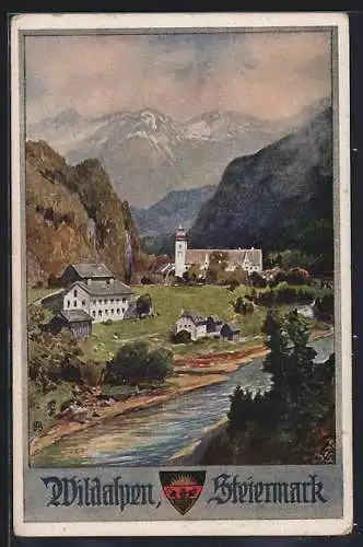 AK Deutscher Schulverein Nr. 553: Wildalpen / Steiermark, Ortspartie