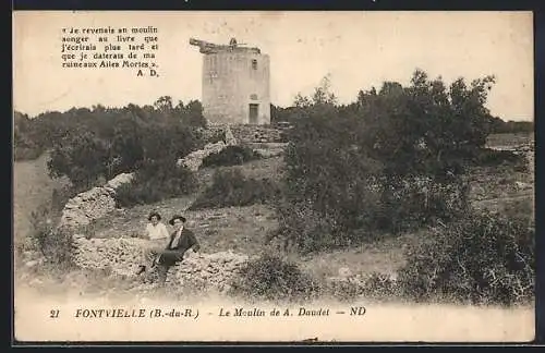 AK Fontvieille, Le Moulin de A. Daudet