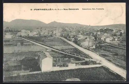 AK Fontvieille, Vue générale du village et des environs