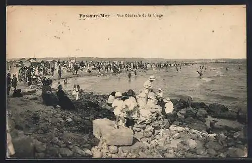 AK Fos-sur-Mer, Vue Générale de la Plage