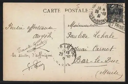 AK Châteaurenard, Vue générale avec tour sur la colline