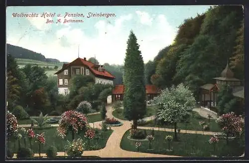 AK Steinbergen, Volbrechts Hotel und Pension, Bes. A. Bethmann