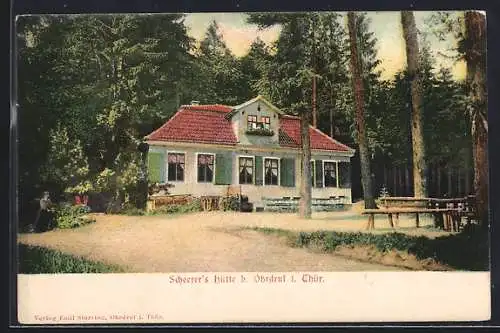 AK Ohrdruf i. Thür., Gasthaus Scheerer`s Hütte