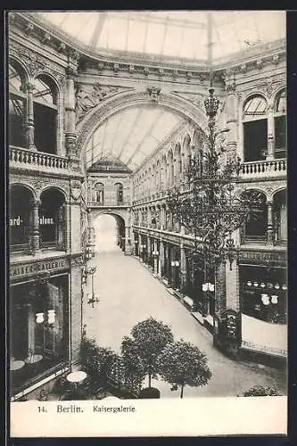 AK Berlin, Kaisergalerie, Passage, Unter den Linden