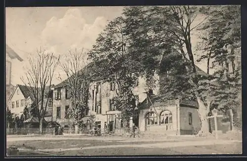 AK Bad Rehburg, Menckes Hotel W. Tegtmeier, von der Strasse gesehen