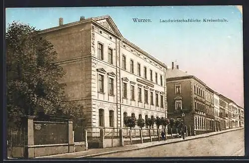 AK Wurzen, Landwirtschaftliche Kreisschule mit Strasse