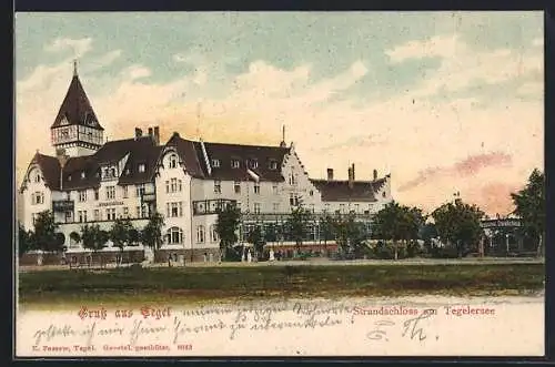 AK Berlin-Tegel, Strandschloss am Tegelersee