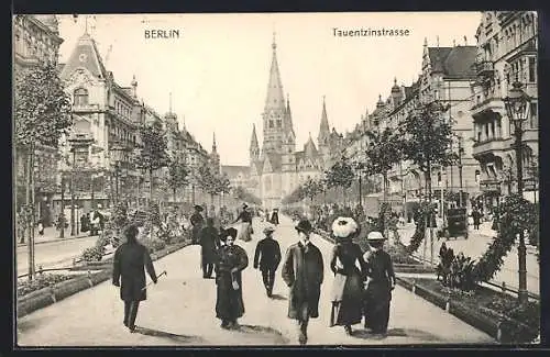 AK Berlin-Charlottenburg, Tauentzienstrasse mit Gedächtniskirche