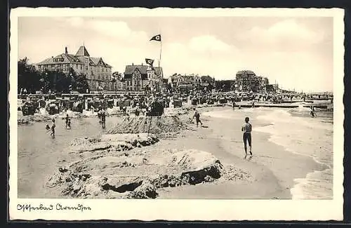 AK Arendsee, Ostseebad, Strandpartie mit n