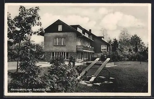 AK Erpen /Bad Rothenfelde, Kinderheim Westerfrölke, Hausansicht vom Spielplatz aus