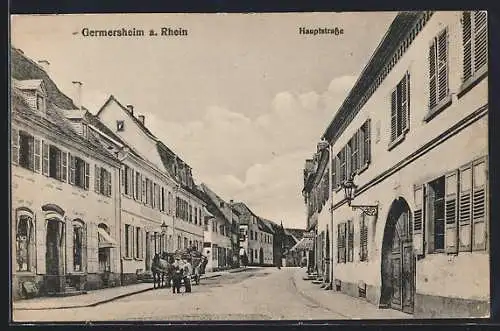 AK Germersheim a. Rh., Blick in die Hauptstrasse