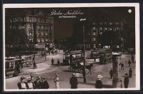 AK Berlin-Tiergarten, Nachtleben am Potsdamerplatz