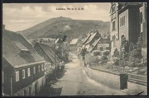 AK Waltersdorf /Lausitz, Strassenpartie mit Blick zur Lausche