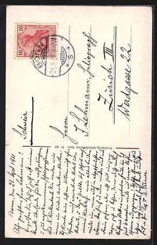 AK Bonn, Münsterkirche mit Strassenpartie