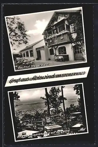 AK Abtswind im Steigerwald, Gasthof Steigerwald, Blick vom Friedrichsberg auf Abtswind