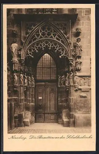 AK Nürnberg, Die Brauttüre an der Sebalduskirche